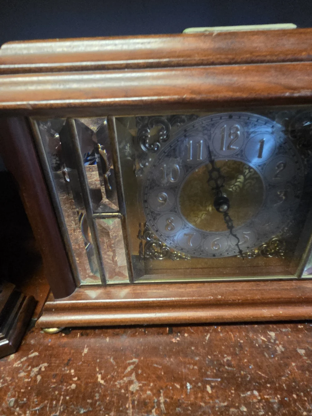Vintage ANSONIA GOLD MEDALLION Mantel Clock